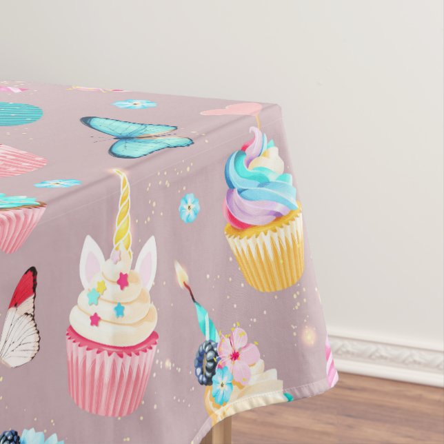 Birthday Cupcake  Tablecloth (In Situ)