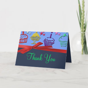 Birthday Cupcake Treat Surprise Thank You Card