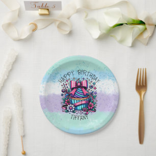 Birthday Cupcake Whimsical Personalised Paper Plate