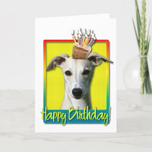 Birthday Cupcake - Whippet Card