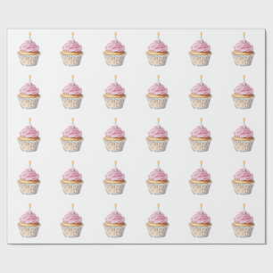 Birthday Cupcake Wrapping Paper