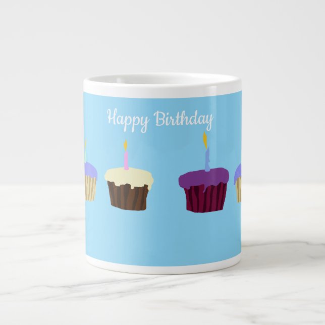 Birthday Cupcakes Jumbo Mug (Front)