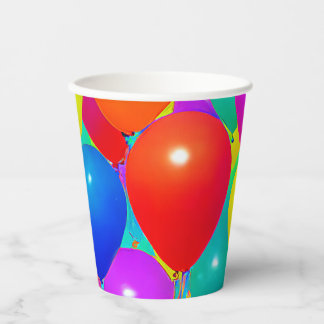 Birthday Cups with Balloon Design