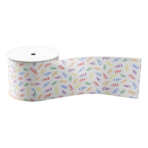 Birthday curling ribbons rainbow grosgrain ribbon