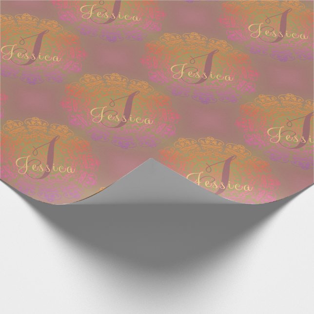 Birthday/Custom Event Autumn Mandala Wrapping Paper (Corner)