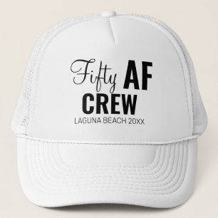 Birthday Custom Hat 50th Birthday Gift 50 AF Beach
