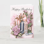 Birthday Custom Message Card<br><div class="desc">A beautiful birthday present and sweet custom name and message inside help to make a card they will treasure.</div>