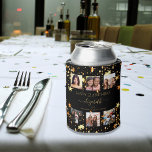Birthday custom photo collage black gold friends can cooler<br><div class="desc">A gift from friends for a woman's 21st birthday, celebrating her life with a collage of 6 of your high quality photos of her, her friends, family, interest or pets. Personalise and add her name, age 21 and your names. Golden text. A chic, classic black background colour. Her name is...</div>