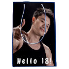 Birthday custom photo hello 18 blue boy men