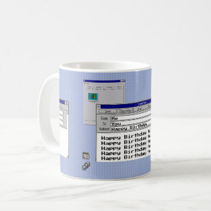 Birthday Custom Windows 95 Computer Theme Coffee Mug