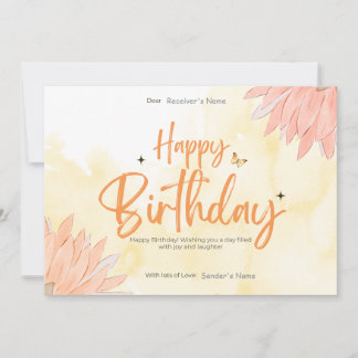 Birthday Customisable Digital Greeting Card