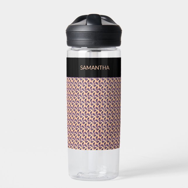 Birthday, Cute Kenya Leopard Pattern Water Bottle (Front)