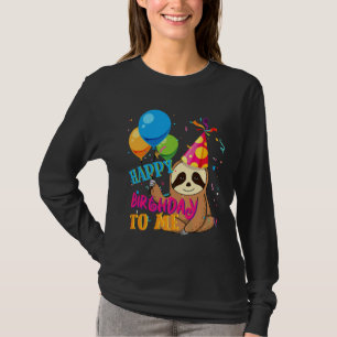 Birthday Cute Sloth Boys Girls Kids 10th 11th Teen T-Shirt