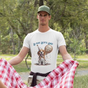 Birthday Dad Beagle Dog Balloon Custom T-Shirt