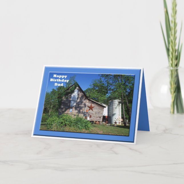 Birthday - Dad Old Virginia Barn Card (Front)