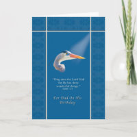 Birthday, Dad, Religious, Great Blue Heron Bird