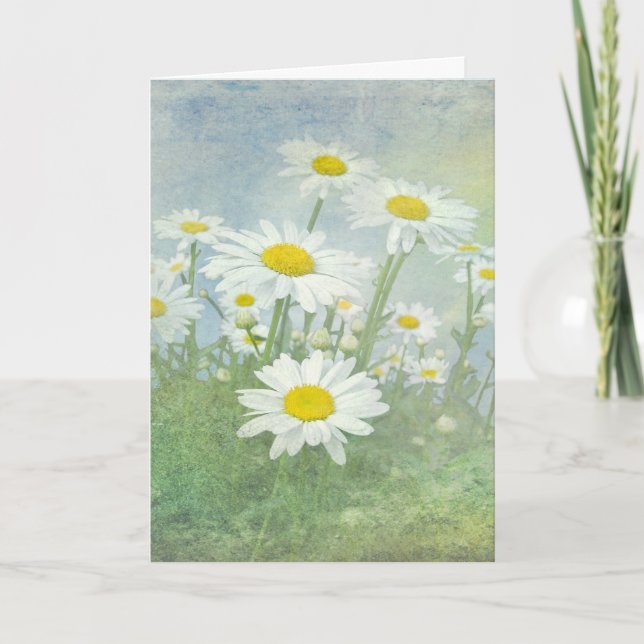 Birthday Daisy Field  Card (Front)