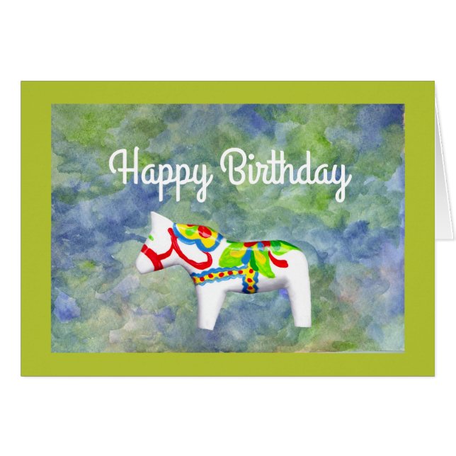 Birthday Dala Horse (Front Horizontal)