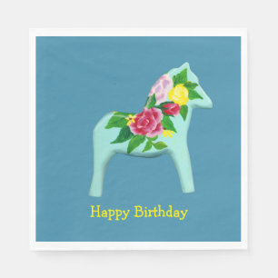 Birthday Dala Horse Napkin