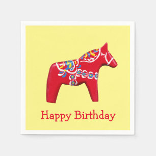Birthday Dala Horse Napkin