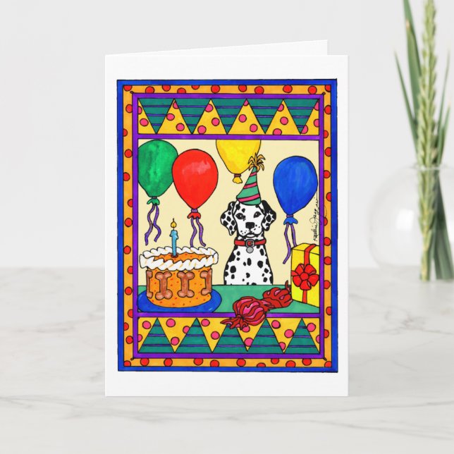 BIRTHDAY DALMATIAN CARD (Front)