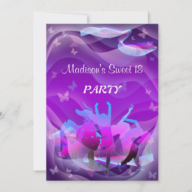Birthday Dance Party Invitation (Front)