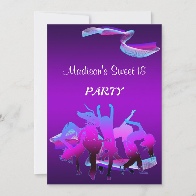 Birthday Dance Party Invitation (Front)