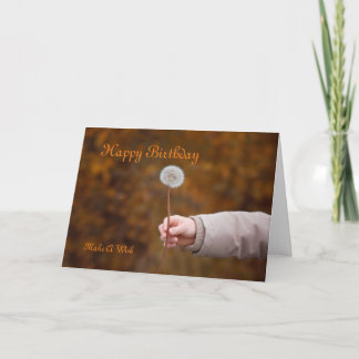 Birthday Dandelion Wishes Card