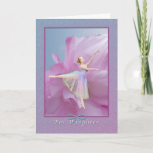 Birthday, Daughter, Ballerina in Arabesque Card