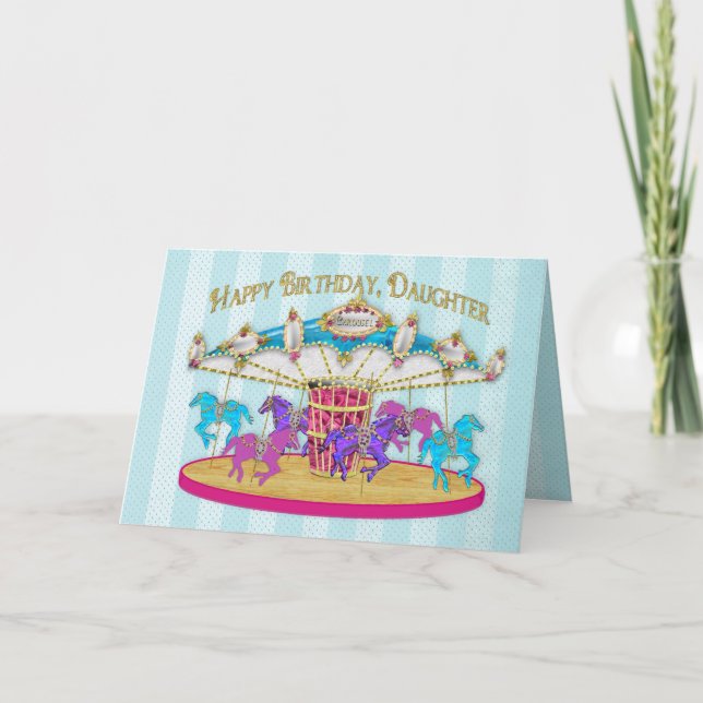 Birthday - Daughter - Carousel Card (Front)