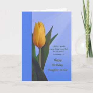 Birthday, Daughter-in-law, Golden Tulip Flower Card