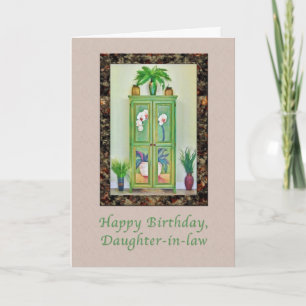 Birthday, Daughter-in-law, Still Life with Cabinet Card