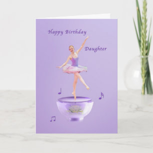 Birthday, Daughter, Music Box Ballerina Card