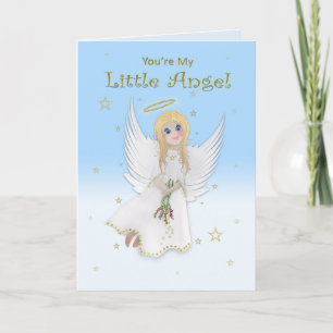 Birthday, Daughter, MY Little Angel, Blonde Angel Card