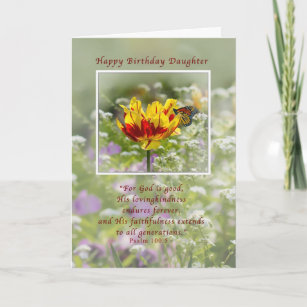 Birthday, Daughter, Religious, Butterfly Card