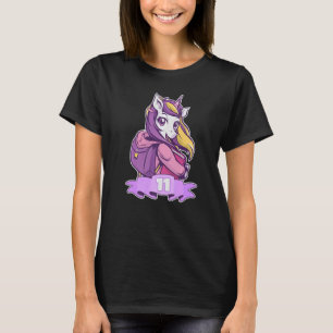 Birthday decor 11 years old girl school time unic T-Shirt
