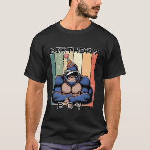 Birthday Decorations Monkey Tag VR Gamer Funny T-Shirt