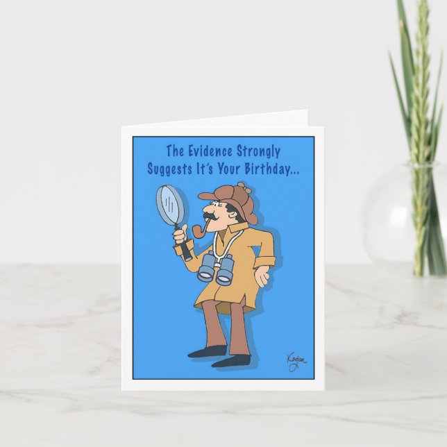 BIRTHDAY DETECTIVE Birthday Card (Front)