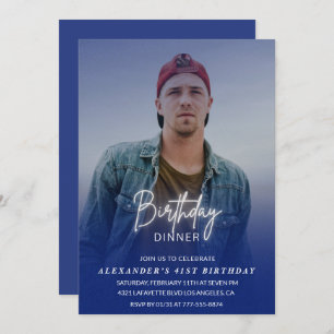 Birthday Dinner 41st birthday invitation Photo Men