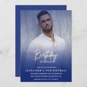 Birthday Dinner 59th birthday invitation Photo Men