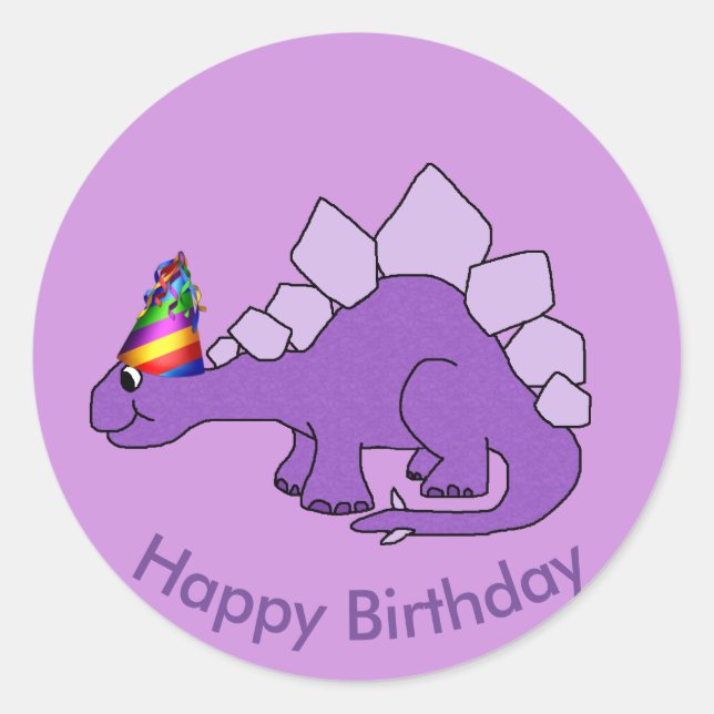 Birthday Dinosauer Stickers (Front)