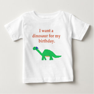 Birthday Dinosaur apparel Baby T-Shirt