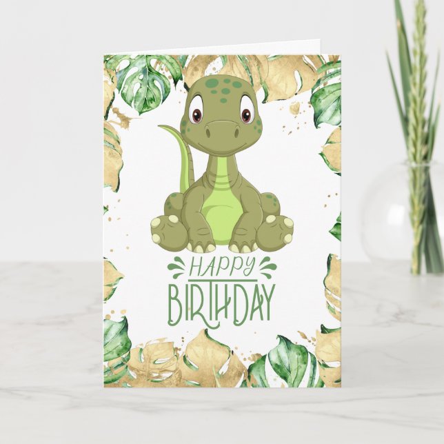 Birthday Dinosaur Baby Jurassic Card (Front)