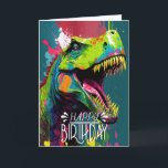 Birthday Dinosaur Blue kids Jurassic  Card<br><div class="desc">Hi there! Wow, it’s finally time to celebrate a special birthday in a truly dino-mite way! 🦖🎈 We’re so excited to help you create the most amazing, personalised Jurassic Dinosaur birthday party for your little one! You can quickly create and customise your party invitations with just a click on the...</div>