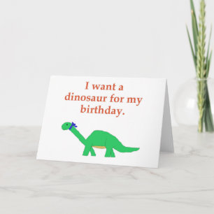Birthday Dinosaur card