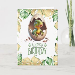 Birthday Dinosaur Cute Baby Jurassic Card