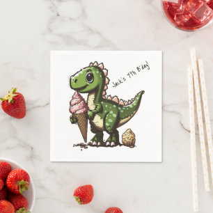 Birthday Dinosaur Napkin