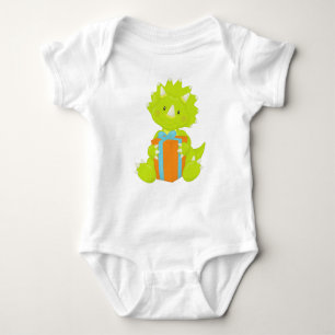 Birthday Dinosaur, Party Dinosaur, Party Hat, Gift Baby Bodysuit