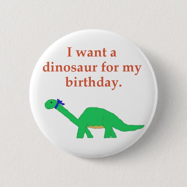 Birthday Dinosaur pin (Front)