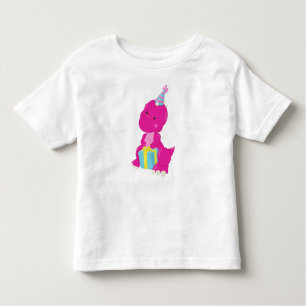 Birthday Dinosaur, Pink Dinosaur, Party Hat, Gifts Toddler T-Shirt